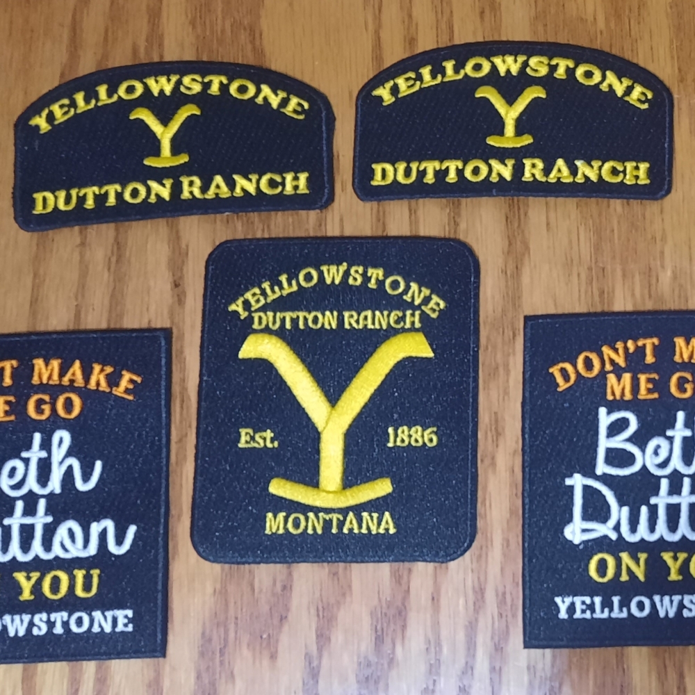 Dutton Ranch Yellowstone 5 Patch Set - New - FREE SHIP